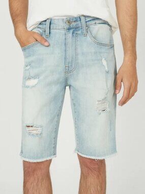 Guess mens 38 cotton distressed denim shorts